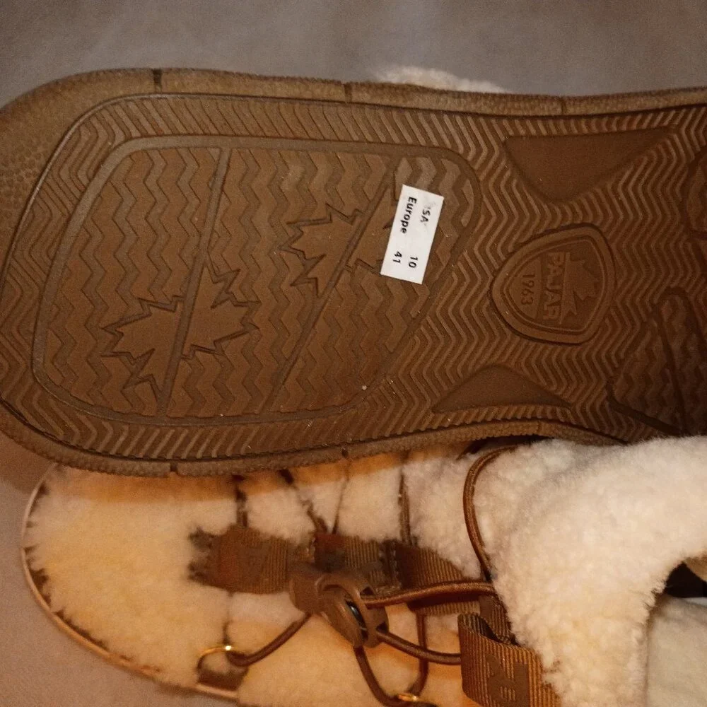 PAJAR JANIE WATERPROOF CARMEL/CREAM FAUX FUR SNOW BOOT SZ 10 NWT NWOB - Picture 11 of 11